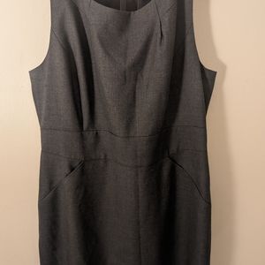 J Crew Womens Sleeveless Knee Length Sheath Dress Gray